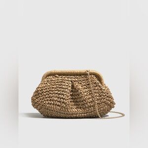 NWT Commense Natural Woven Clutch